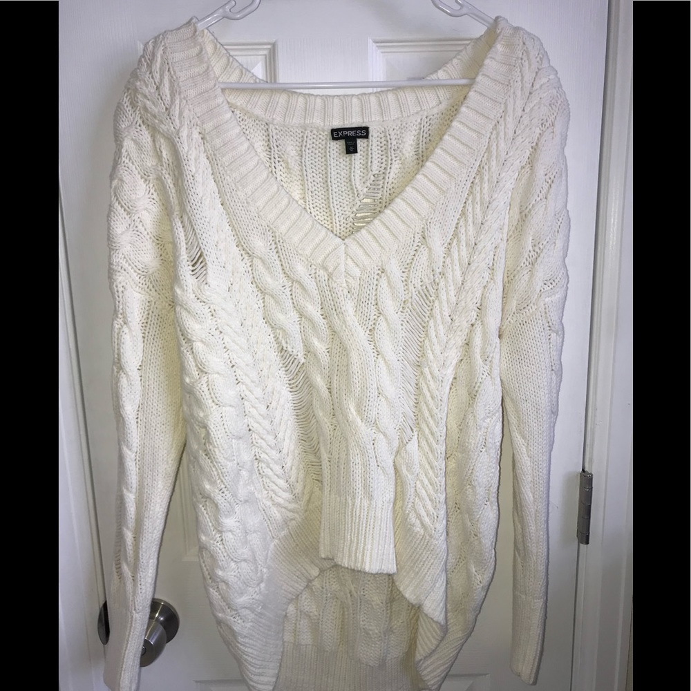 Express White/Cream sweater. Size medium